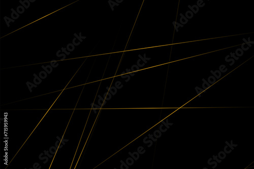 Abstract black with gold lines, triangles background modern design. Vector illustration EPS 10.