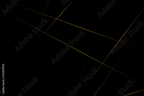 Abstract black with gold lines  triangles background modern design. Vector illustration EPS 10.