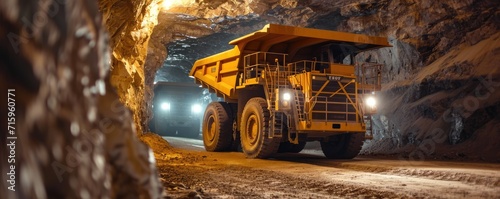 Underground mining truck photo