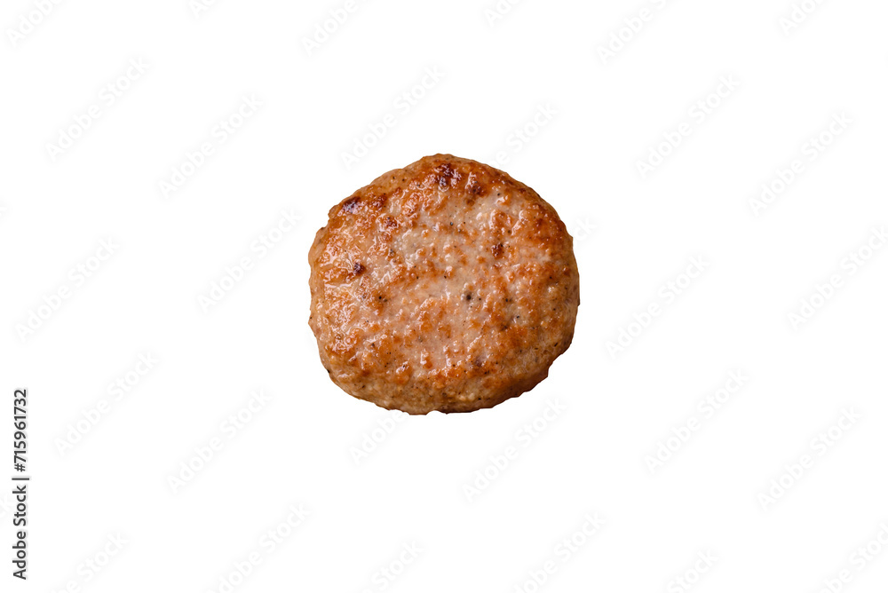 Delicious fresh fried minced fish cutlets with spices and herbs Delicious fresh fried minced fish cutlets with spices and herbs
