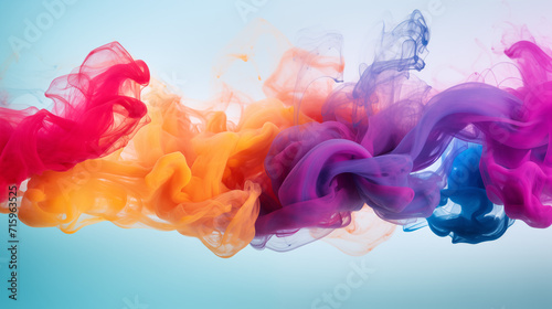 abstract colorful background , a colorful smoke in motion, liquid emulsion printing photo
