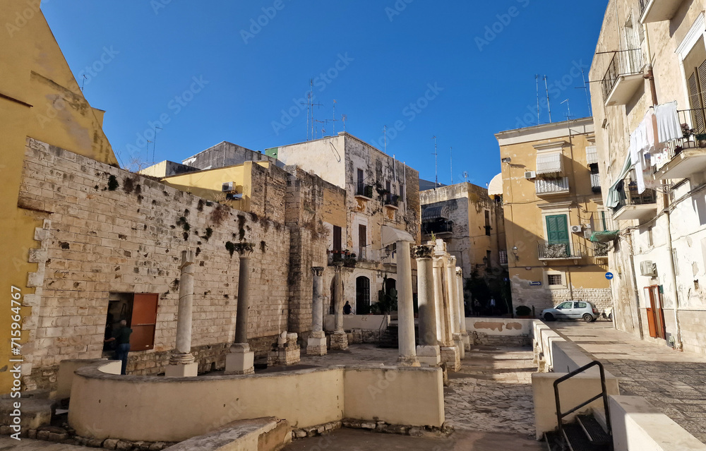 Views of an old narrow historic preserved city center