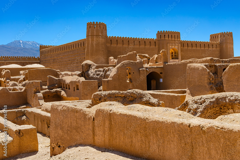 Iran. Rayen city, Kerman province. Rayen Castle is example of Persian fortress architecture, built of mudbrick in the 10th century AD