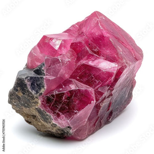Rodonite on white background photo