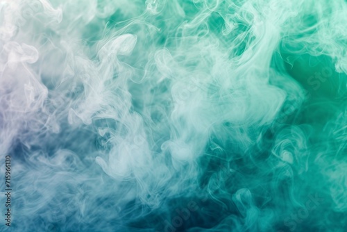 Colorful smoke for an aesthetic minimalism background. Pastel green colored fumes blend seamlessly, creating feminine fragile effect. Color gradients as visually appealing backdrop © Sardar