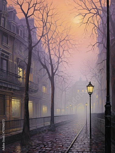 Elegant Parisian Streets: Morning Mist and the Enchantment of Early City Life