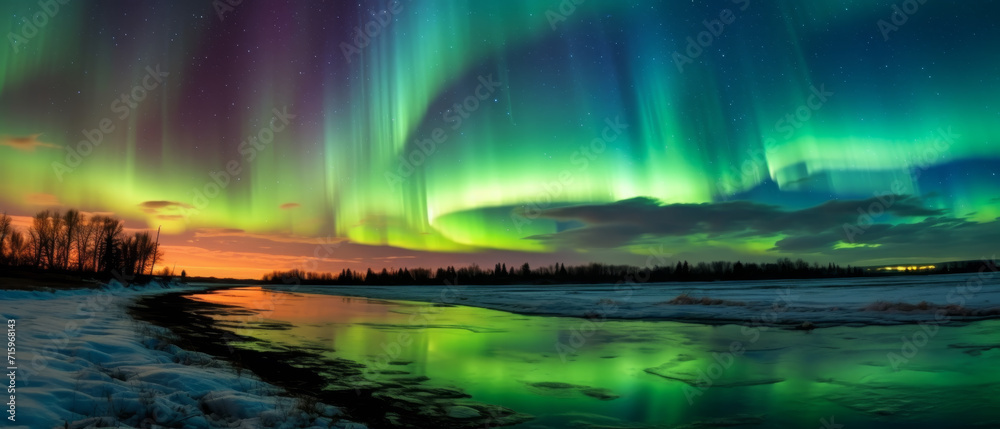 Luminous Aurora - Polar Night Wonder