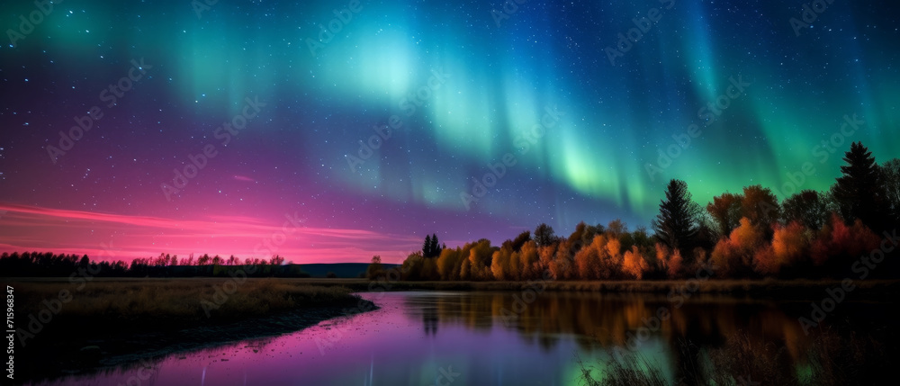 Illuminated Night - Aurora's Enchantment