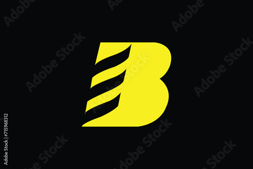 B and Lines logo, flames, racing logo, abstract, logo mark, brand mark, icon
