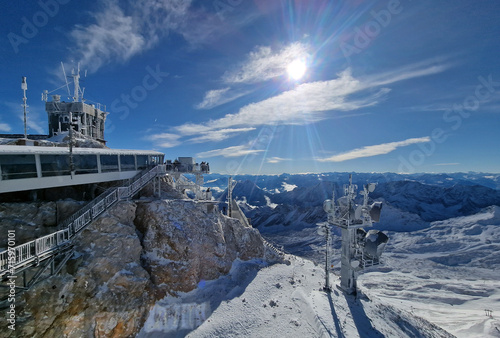 wonderful views on the Zugspitze in great weather photo