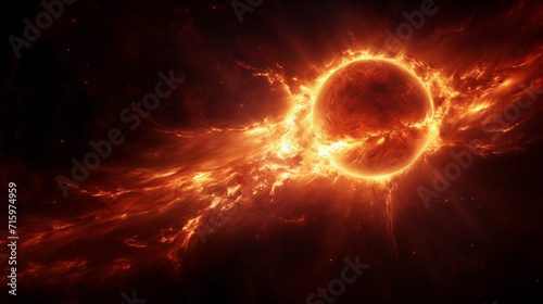 Cataclysmic Solar Eruption Illuminating the Void with Majestic Fury