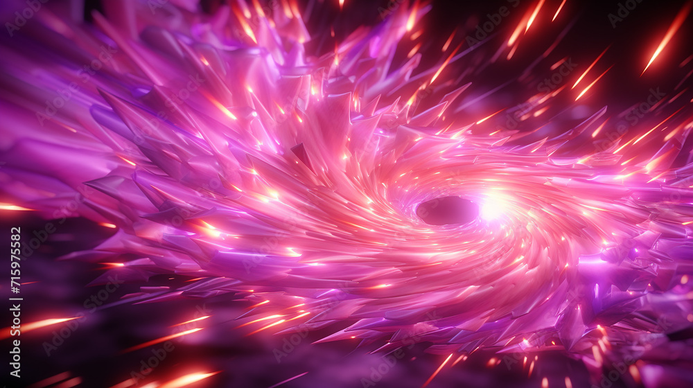 Obraz premium Vector_infinite_swirl_tunnel_of_shining_flares_on_th