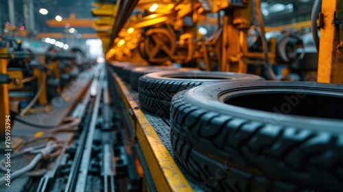 Factories engaged in the production of car rubber tires, ensuring the creation of high-quality and durable components for various vehicles. photo