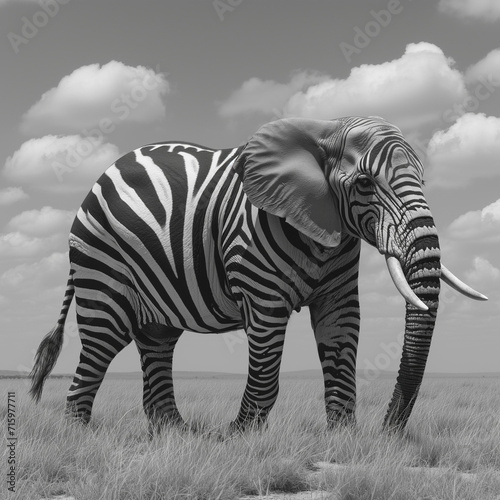 elephant zebra