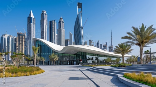 Dubai, UAE, February 9, 2021. Dubai museum from sheikh zayed road photo