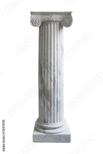 Isolated marble pillar on transparent background  PNG