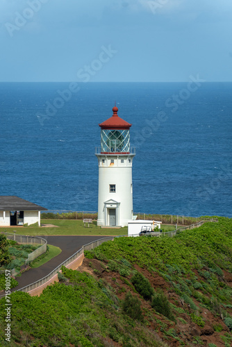 a lighthouse on the Hawaiian cliffs