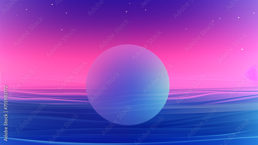 sea background with a sphere in purple light gradient