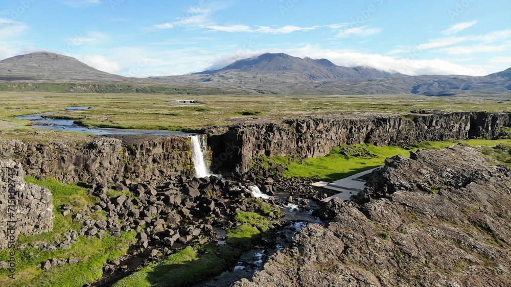 Þingvellir National Park Iceland Drone Picture Þingvellir National Park Iceland Drone Picture