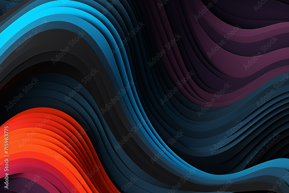 Naklejka premium Colorful wallpaper image depicting diferent colorful shapes