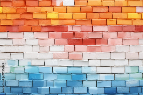Colorful bricks wallpaper