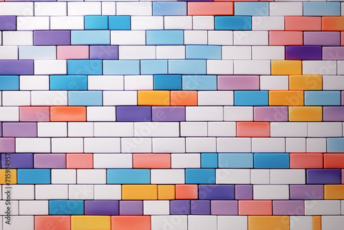Colorful brick wall 