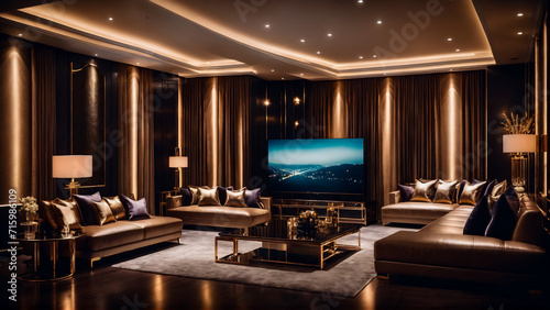 Luxury living room interior design with stylish furnitures © P.W-PHOTO-FILMS