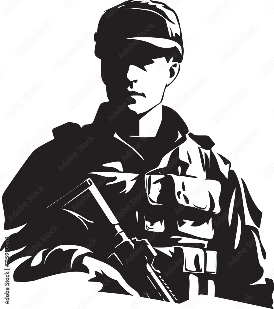 Night Ops Sniper Black Icon Depicting a Military Marksman Aiming with Precision Spec Ops Defender Iconic Design Featuring a Special Operations Soldier with a Gun Night Ops Sniper Black Icon Depicting a Military Marksman Aiming with Precision Spec Ops Defender Iconic Design Featuring a Special Operations Soldier with a Gun