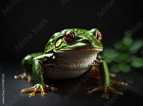 Frog on a Black Backdrop