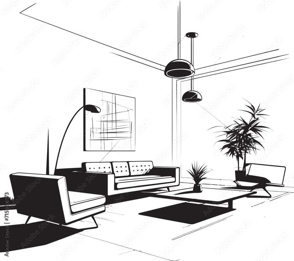 Architectural Serenity Bold Black Logo Designs Capture the Tranquil Essence of Modern House Interiors Chic Living Unveiled Iconic Black Logos Define the Elegance of Modern House Living Spaces