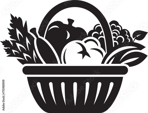Nourishing Elegance Bold Black Icons Illuminate the Elegant Nutritional Composition of a Fruitful Vector Fruitful Essence Unveiled Vector Emblems in Chic Black Showcase the Essence of a Nutritional F