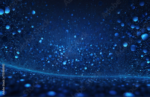 water drops on glass, Dark blue dots in 3D perspective vector abstract background, multimedia internet information theme, dark blue system with light into center