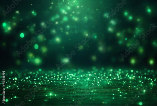 Dark Green Sparkling Lights Festive background with texture . Perfect composition, beautiful detailed , 8k photography, photorealistic , soft natural perfect light