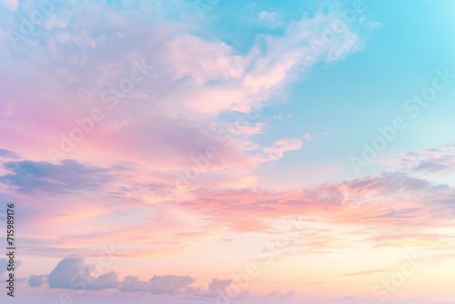 soft cloud and sky with pastel gradient color, nature abstract background photo
