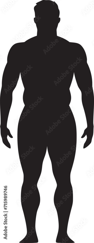 Metamorphosis Mission Black Iconic Logo for Human Obesity Transformation Slimming Solutions Human Vector Emblem in Black for Obesity Triumph