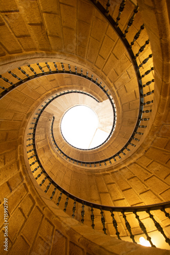 spiral staircase of   the old convent of Santo Domingo de Bonaval photo