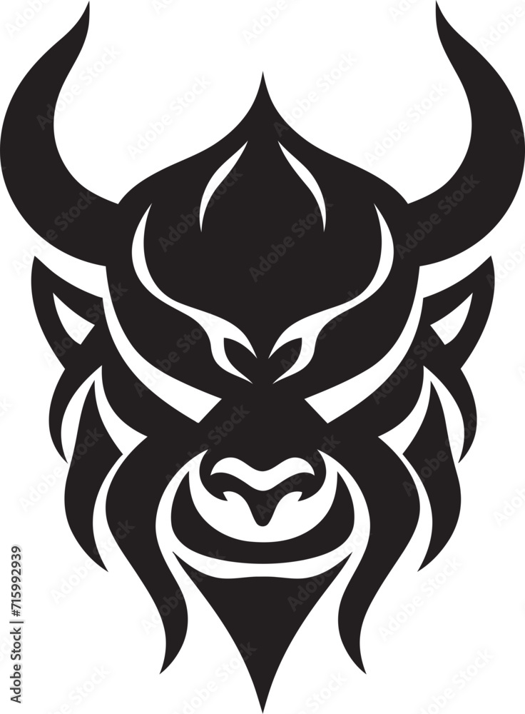 Intricate Oni Profile Stylish Black Emblem Shadowy Oni Head Logo Contemporary Black Design Intricate Oni Profile Stylish Black Emblem Shadowy Oni Head Logo Contemporary Black Design