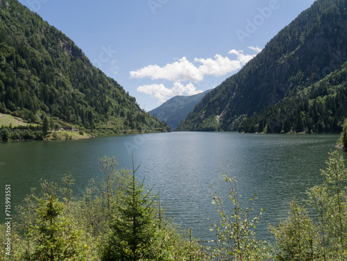 The artificial lake of the Daone valley in Trentino, Italy