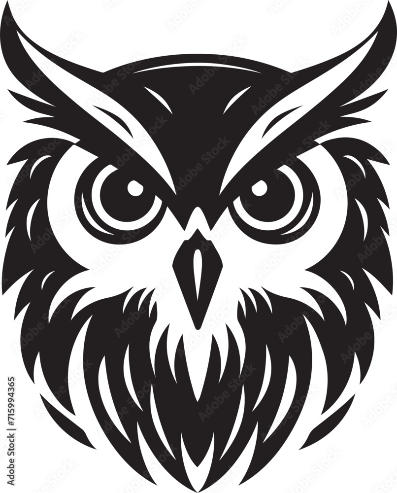 Contemporary Owl Symbol Sleek Vector Art with a Touch of Mystery Mystical Nocturne Intricate Black Emblem with Owl Illustration Contemporary Owl Symbol Sleek Vector Art with a Touch of Mystery Mystical Nocturne Intricate Black Emblem with Owl Illustration