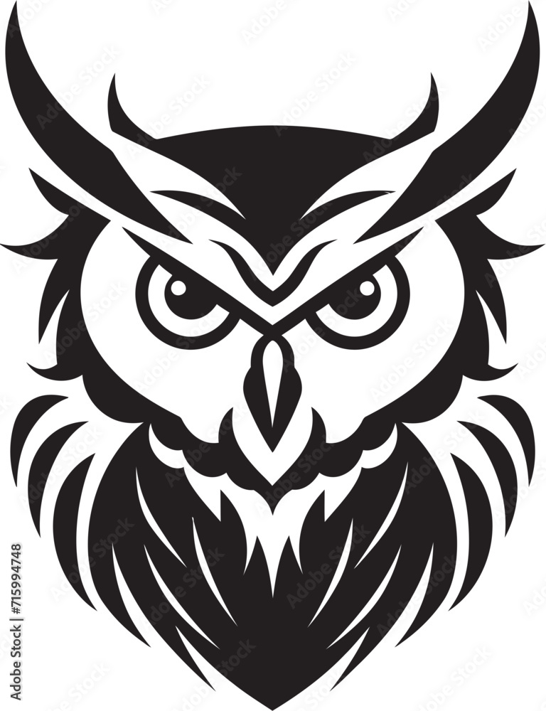 Eagle eyed Wisdom Stylish Vector Owl Illustration Shadowed Owl Graphic Elegant Black Icon with a Modern Twist Eagle eyed Wisdom Stylish Vector Owl Illustration Shadowed Owl Graphic Elegant Black Icon with a Modern Twist