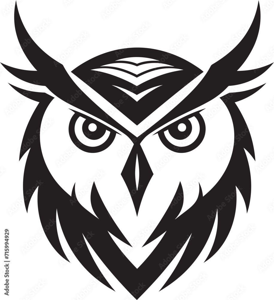 Dark Owl Silhouette Sleek Black Owl Icon for Modern Branding Eagle eyed Wisdom Intricate Vector Owl Illustration Dark Owl Silhouette Sleek Black Owl Icon for Modern Branding Eagle eyed Wisdom Intricate Vector Owl Illustration