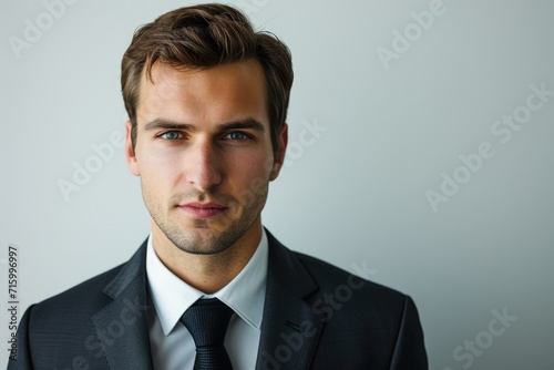 Close-up of Business Professional in Suit and Tie