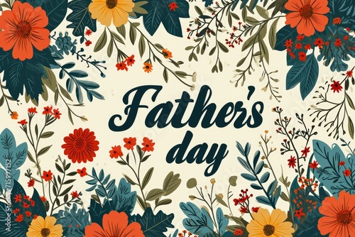 Text for Father's Day. Greeting card, banner, poster