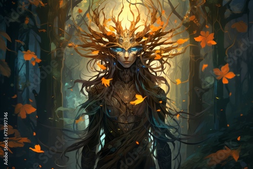 Wise elven druid - Generative AI