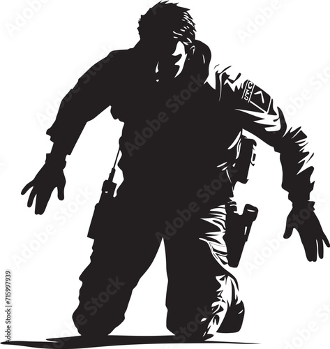 Intrepid Vengeance Black Icon for Police and Violence Blaze Unleashed Police Wrath and Violent Encounter