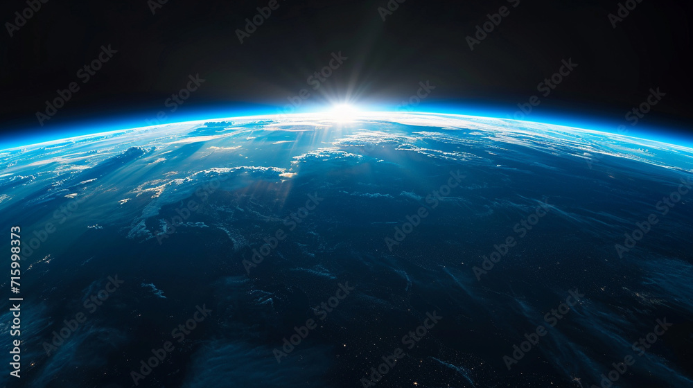 A striking image showcasing the Karman line, the boundary between Earth's atmosphere and space