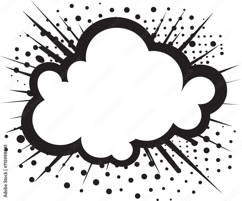 Comic Creation Dynamic Black Speech Bubble Logo Bold Banter Retro PopArt Speech Cloud Vector Comic Creation Dynamic Black Speech Bubble Logo Bold Banter Retro PopArt Speech Cloud Vector