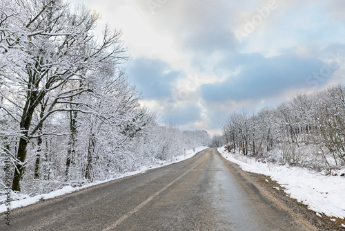Winter road in the forest © DRBURHAN