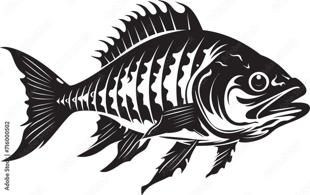 Eerie Exoskeleton Iconic Predator Fish Skeleton Logo in Black Vector Bone Chilling Presence Black Icon Design for Predator Fish Skeleton Emblem Eerie Exoskeleton Iconic Predator Fish Skeleton Logo in Black Vector Bone Chilling Presence Black Icon Design for Predator Fish Skeleton Emblem