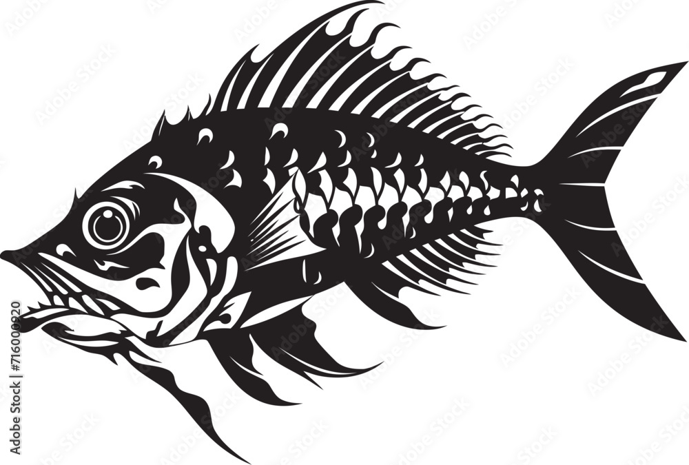 Phantom Physiology Vector Logo of Predator Fish Skeleton in Black Grim Gills Black Iconic Predator Fish Skeleton Vector Design Phantom Physiology Vector Logo of Predator Fish Skeleton in Black Grim Gills Black Iconic Predator Fish Skeleton Vector Design